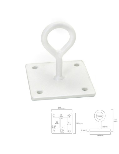 Gancho Wolfpack Con Pletina Multiuso Cerrado Blanco