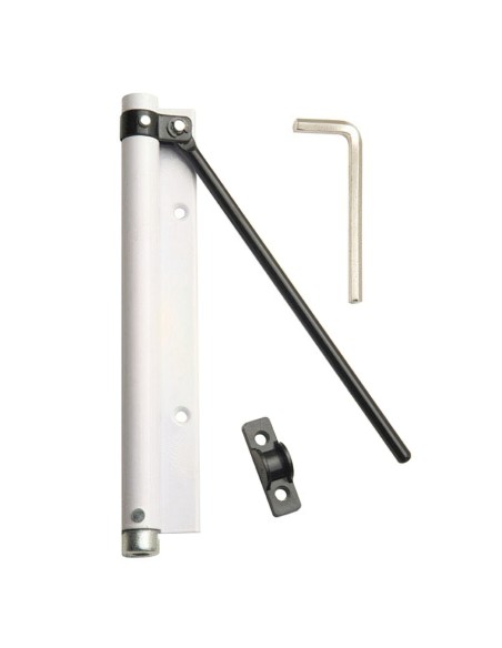 Muelle Puerta Wolfpack Aluminio Anodizado Blanco (Blister 1 Pieza)
