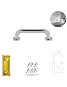 Agarre Ducha Maurer Cromo Brillo Ø 32 mm. Longitud 30 cm.