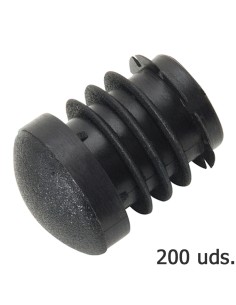 Contera Plastico Redonda Interior Negra Para Tubo Exterior Ø 26 mm. Bolsa 200 Unidades