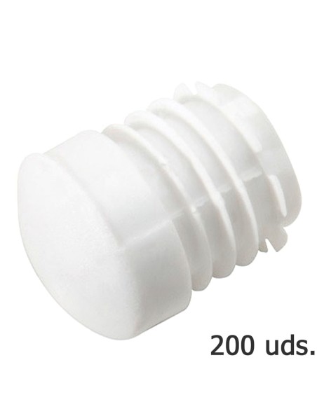 Contera Plastico Redonda Interior Blanca Para Tubo Exterior Ø 25 mm. Bolsa 200 Unidades