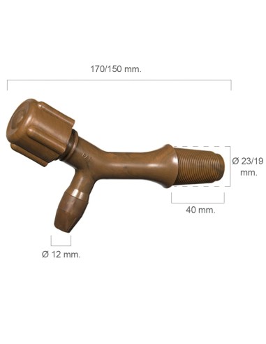 Grifo Barril Plástico Número 2 Para 150 Litros