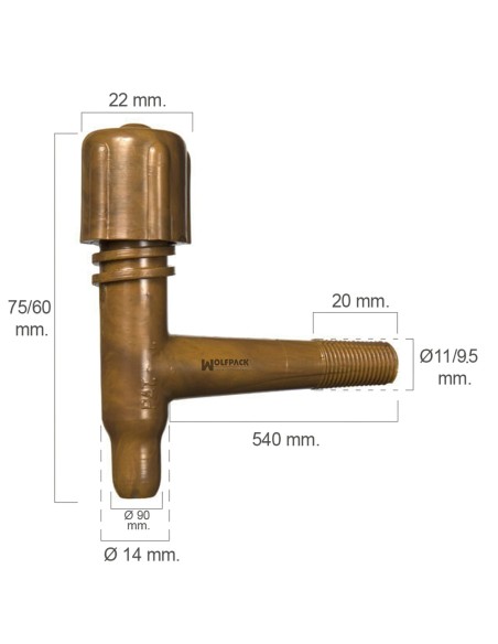 Grifo Barril Plástico Tonelito 11mm