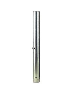 Wolfpack Tubo Estufa Acero Galvanizado Ø 110 mm, Ideal Estufas de Leña, Chimenea, Alta resistencia, Conducto Humos. Con Llave