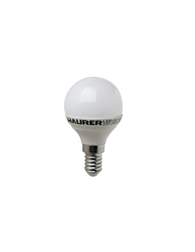 Bombilla Led Esferica E14. 4 W. - 25 W. 300 lúmenes. Luz calida. (3000°K).