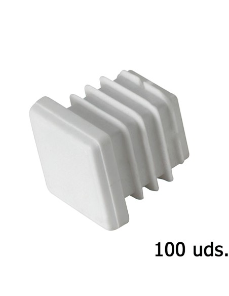 Contera Plastico Cuadrada 22x22 mm. Bolsa 100 Unidades