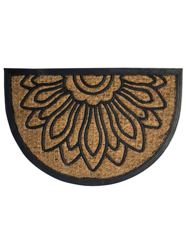 Felpudo Fibra Coco Y Goma 1/2 Luna 40x60 cm.