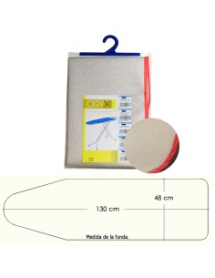 Funda Mesa Plancha Espuma Metalizada 140x42 cm.