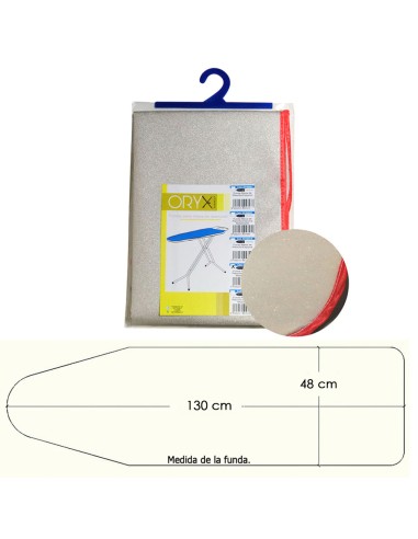 Funda Mesa Plancha Espuma Metalizada 140x42 cm.