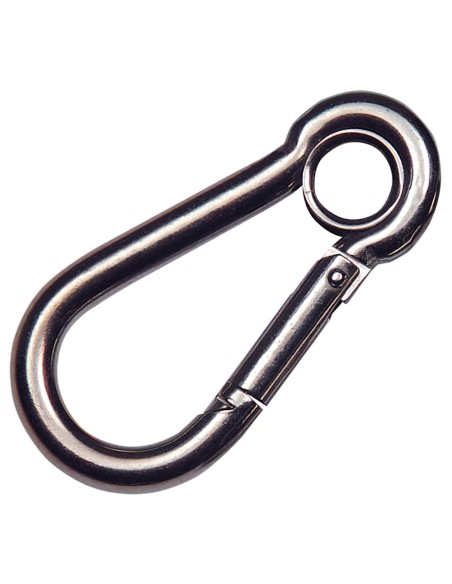 Mosqueton Bombero Inoxidable Con Ojo 60 mm. Uso domestico