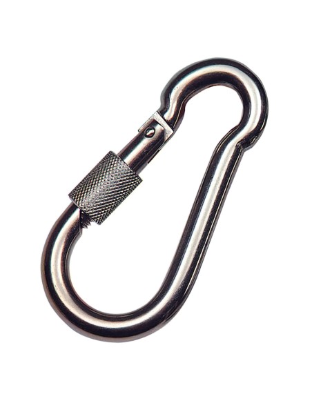 Mosqueton Bombero Inoxidable Con Seguro 80x8 Uso domestico