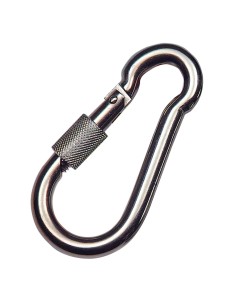 Mosqueton Bombero Inoxidable Con Seguro 100x10 Uso domestico