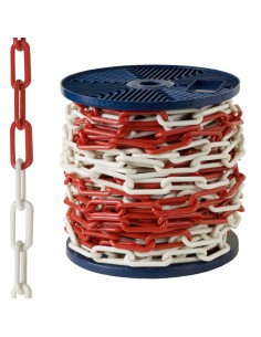 Cadena Plastico Bicolor 6 mm. Rollo 25 metros