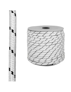 Cuerda Poliester Trenzada Blanco / Azul 12 mm. Bobina 100 m.