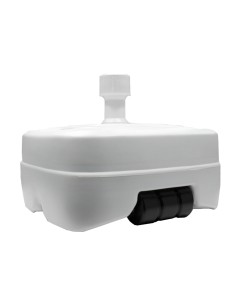 Base Sombrilla Polietileno Con Ruedas, 58x58 cm. para Tubos De Ø 30 A Ø 51 mm. Rellenable de agua o arena,