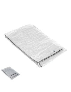 Lona Impermeable Reforzada 3x4 metros (Aproximadamente) Con Ojetes Metálicos, Lona de Protección Duradera, Color Blanco.