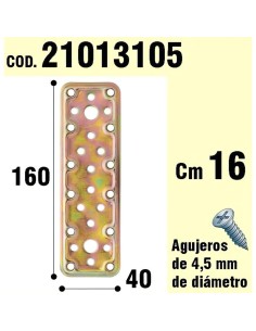 Soporte Parra Madera Placa Bicromatada 40x160 mm.