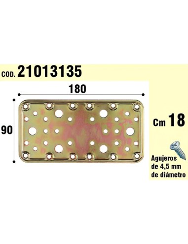 Soporte Para Madera Placa Bicromatada 90x180 mm.