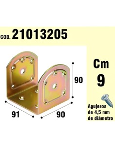 Soporte Para Madera Tipo "U" Bicromatado 90 mm.
