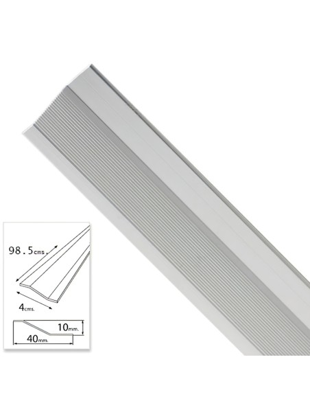 Tapajuntas Adhesivo Para Ceramica Metal Plata 98,5 cm.