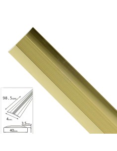 Tapajuntas Adhesivo Para Moquetas Metal Oro 98,5 cm.