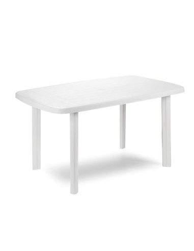 Mesa Resina Blanca 140x 90 cm.