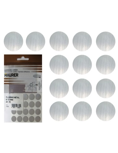 Tapatornillos Adhesivos Gris Metalizado. (Blister 20 unidades)