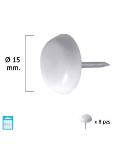Deslizante Pequeño Blanco Ø15 (Blister 8 Unidades)