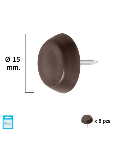 Deslizante Pequeño Marron Ø15 (Blister 8 Unidades)