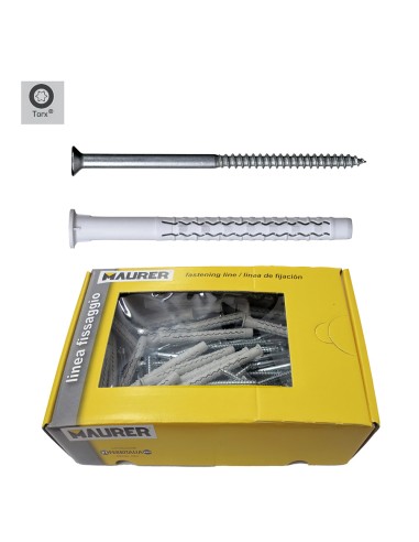 Taco Wolfpack Con Tirafondo Torx MU-XL 8 x 80 mm. (Caja de 50 piezas)