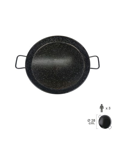 Paellera Valenciana Esmaltada 3 personas/ 28 cm.