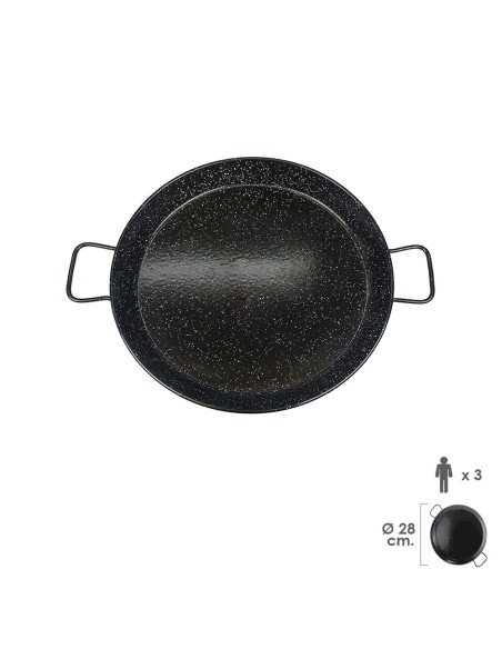 Paellera Valenciana Esmaltada 3 personas/ 28 cm.