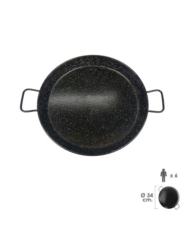 Paellera Valenciana Esmaltada 6 personas/ 34 cm