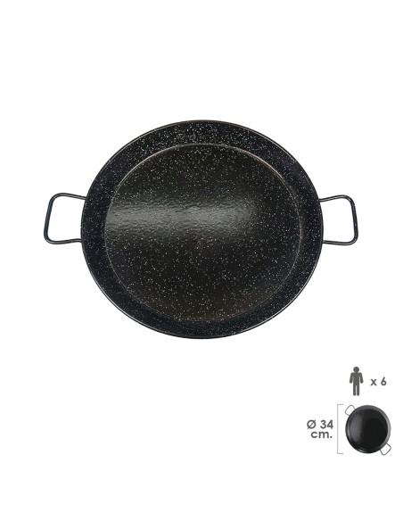 Paellera Valenciana Esmaltada 6 personas/ 34 cm