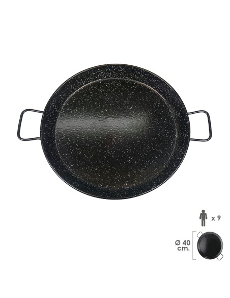Paellera Valenciana Esmaltada 9 personas/ 40 cm