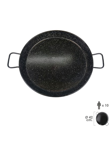 Paellera Valenciana Esmaltada 10 personas/ 42 cm