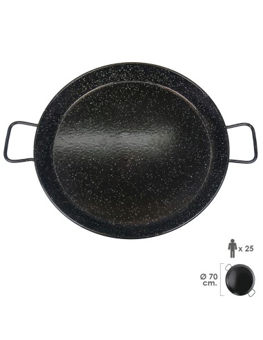 Paellera Valenciana Esmaltada 25 personas/ 70 cm