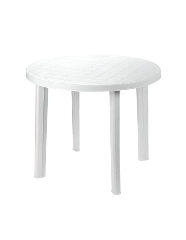 Mesa Resina Blanca Diametro 90 cm.