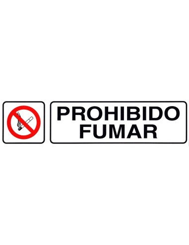 Rotulo Adhesivo 250x63 mm. Prohibido Fumar
