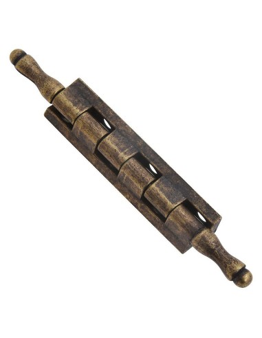 Bisagra Desmontable Con Pasador y Remate Oro Viejo 87 mm.