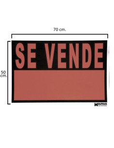 Cartel Se Vende 70x50 cm.