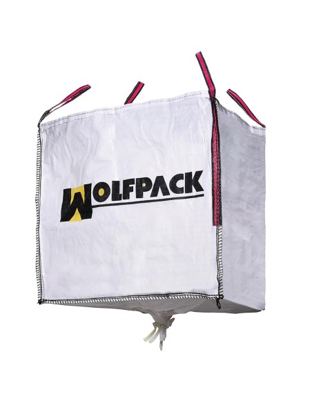 Saco Obra Big Bag Rafia 90x90x90cm. con Válvula. Carga máxima seg. 1.000Kg.