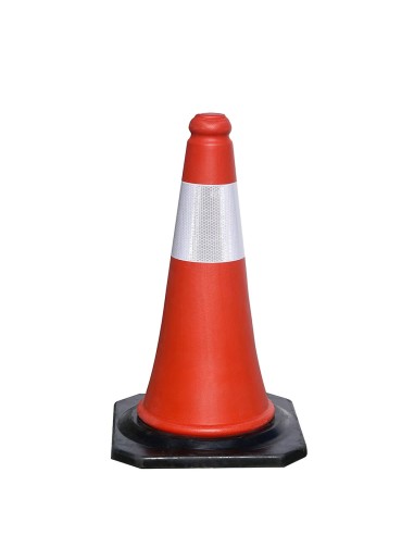 Cono Señalizacion Base Goma 50 cm. Reflectante