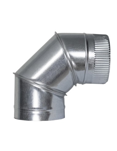 Codo Estufa Galvanizado de 200 mm. 90° (0,8 mm.)