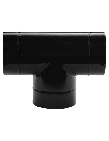Te Estufa Negro Vitrificado 120 mm. 90°