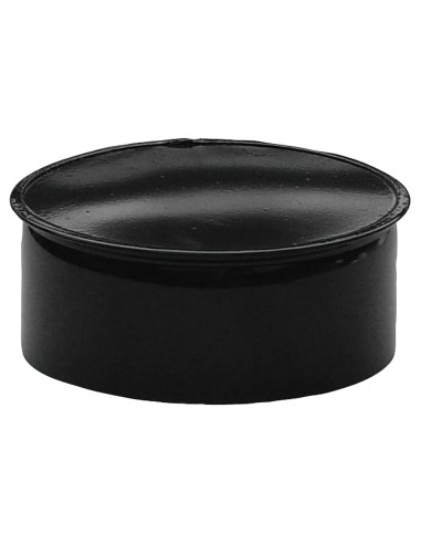 Tapa Tubo Estufa Negro Vitrificada 200 mm.