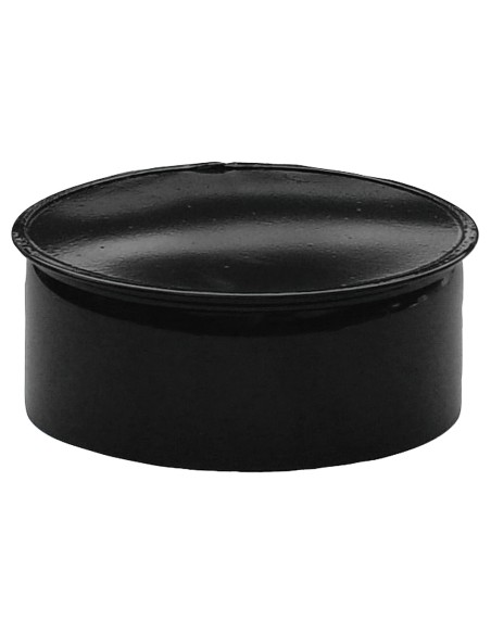 Tapa Tubo Estufa Negro Vitrificada 200 mm.