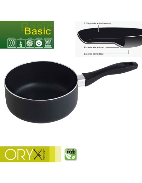 Cazo Aluminio Antiadherente Basic 18 cm./ 3 mm.