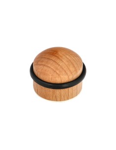 Tope Puerta Atornillable Adhesivo Madera Redondo Roble Claro
