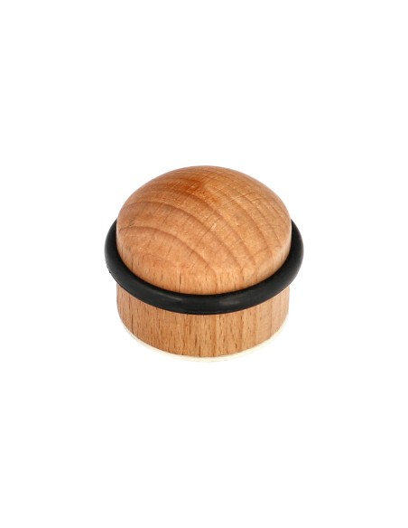 Tope Puerta Atornillable Adhesivo Madera Redondo Roble Claro